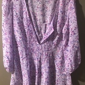 ✨ Adorable pop over purple tunic 3/4 sleeve